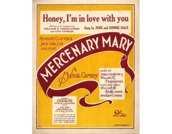 5281 | Honey I'm In Love with You - Sing by June and Sonnie Hale in "Mercenary Mary"