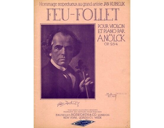 5282 | Feu Follet - For Violin and Piano - Op. 254 - Featuring and Paying Hommage to Jan Kubelik