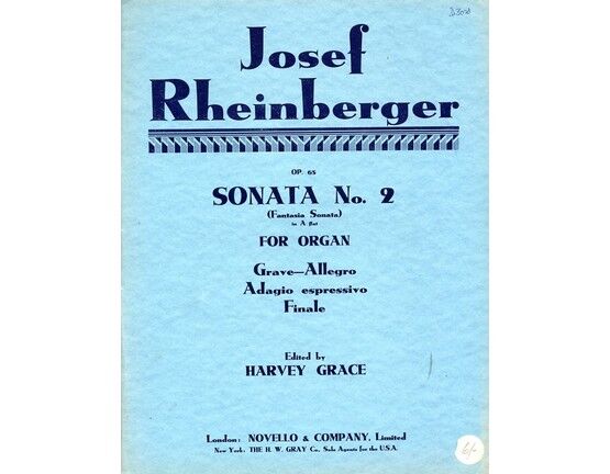 5283 | Sonata No. 2 (Fantasia Sonata) Op. 65, in A Flat for Organ
