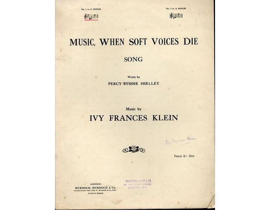 5284 | Music, When Soft Voices Die - No. 1 in G minor