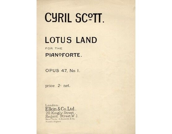5289 | Lotus Land - Op. 47, No. 1