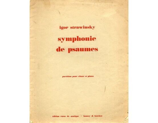 5329 | Stravinsky - Symphonie de Psaumes - Vocal Score - Edition Russe de Musique with Piano accompaniment