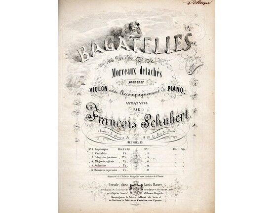 5346 | Bagatelles for violin and piano - No. 5 - Andantino