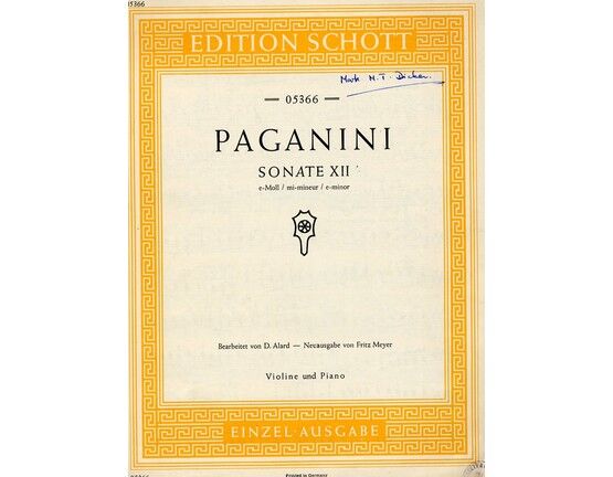 5352 | Paganini, sonate XII in E Minor
