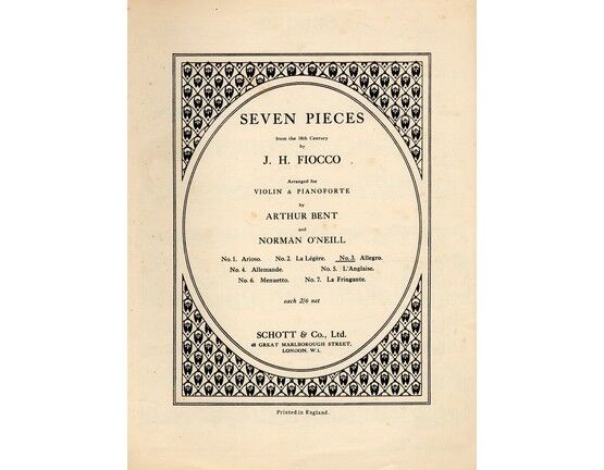5371 | Fiocco - No.3, Allegro, from seven pieces from the 18th Century