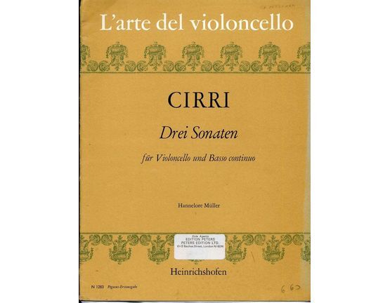 5379 | Drei Sonaten - For Cello and Basso Continuo