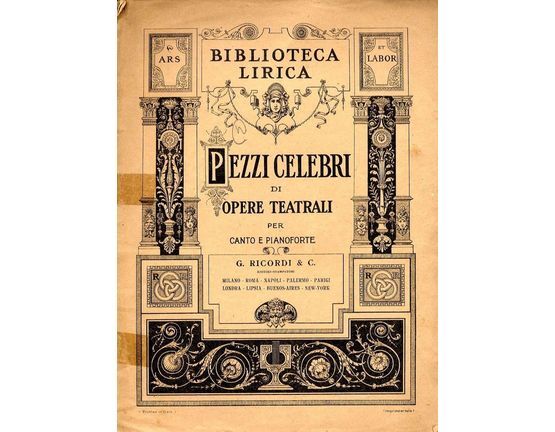 5409 | L'Elisir D'Amore, Romanza una furtiva lagrima (Nemoring) - From Pezzi Celebri di Opere Teatrali per Canto E Pianoforte