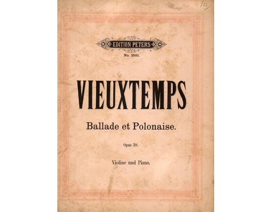 5421 | Ballade et Polonaise Op. 38 - For violin and piano with seperate violin part