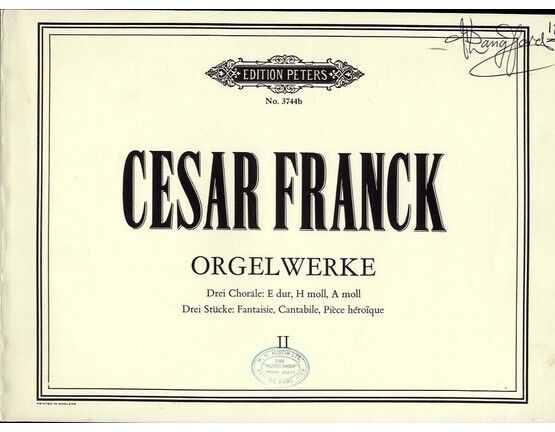 5428 | Cesar Franck - Orgelwerke Band II - Edition Peters No. 3744b