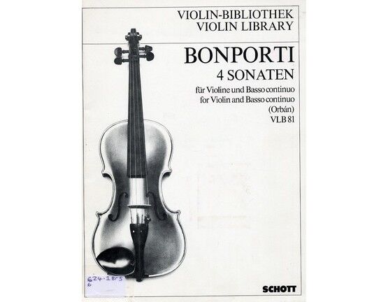 5474 | 4 Sonaten for Violin and Basso Continuo (with piano accompaniment)
