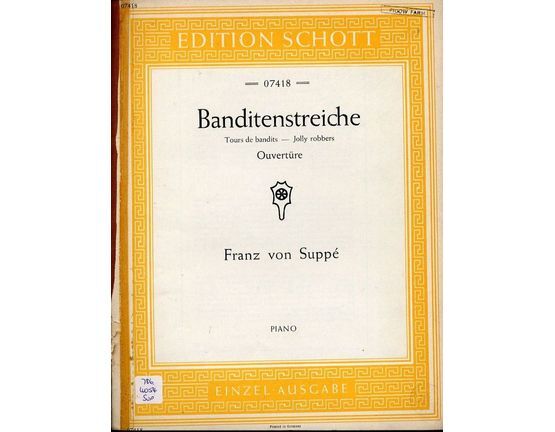 5474 | Banditenstreiche - Jolyl Robbers - ouverture - For Piano - Edition Schott 07418