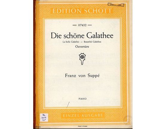 5474 | Die schone Galathee - Beautiful Galathea - Ouverture - For Piano - Edition Schott 07432