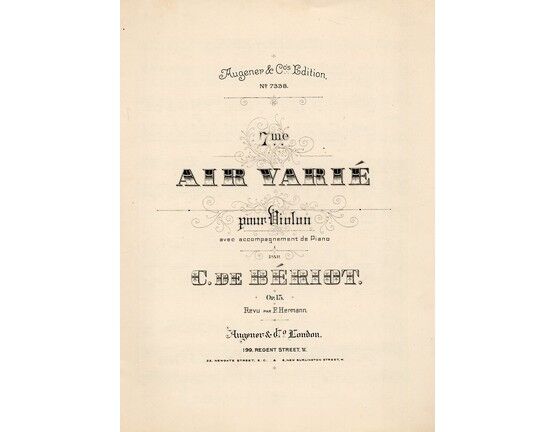 5479 | 7me - Air Varie - Op. 15 - For violin and piano with seperate violin part