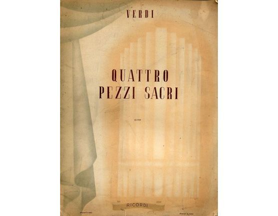 5480 | Quattro Pezzi Sacri - Ricordi edition No. 101729 - For Piano and Mixed Voices