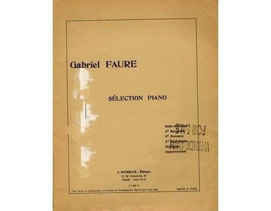 5487 | Gabriel Faure - Selected piano pieces, album