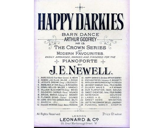 5528 | Happy Darkies, barn dance, No. 13 of "The Crown Series of Modern Favourites"