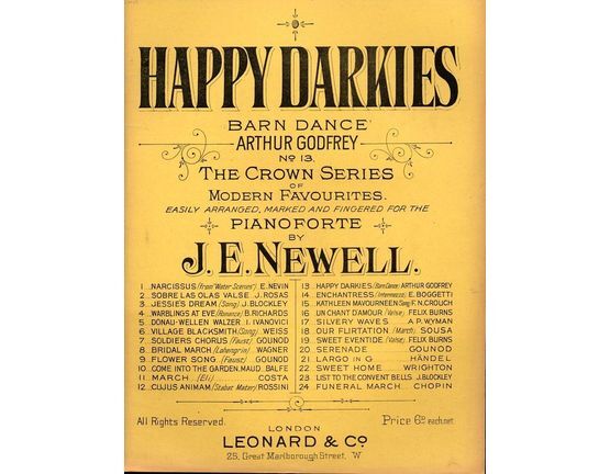5528 | Happy Darkies, barn dance, no. 13 of "The Crown Series of modern favourites easily arranged for pianoforte"