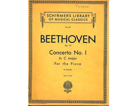 5555 | Concerto No. I in C major - Opus 15 - Schirmer's Library of Musical Classics - Vol. 621