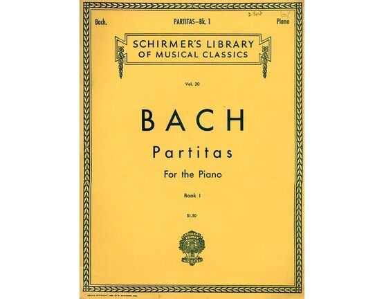 5555 | Partitas for the Piano, Book 1- Schirmer's Library of Musical Classics Vol. 20 - Book 1