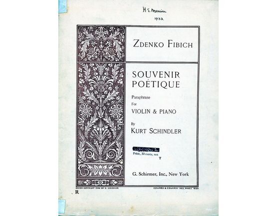 5555 | Souvenir Poetique - For violin and piano with seperate violin part