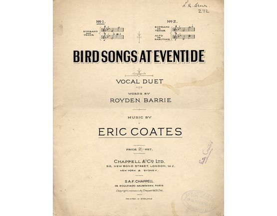 5594 | Bird Songs at Eventide - Vocal Duet No. 1 for Soprano and Tenor