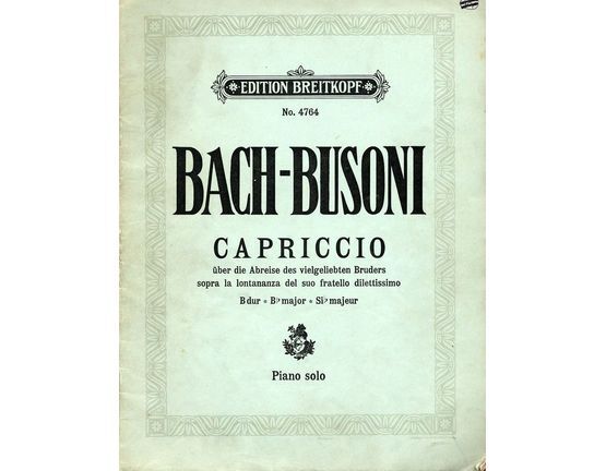 5599 | Capriccio in B flat major - Edition Breitkopf No. 4764 - Piano Solo