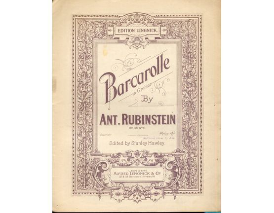 5605 | Rubinstein - Barcarolle in G minor - Piano Solo