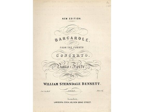 5651 | Barcarole from the Fourth concerto for Pianoforte, Opus 19