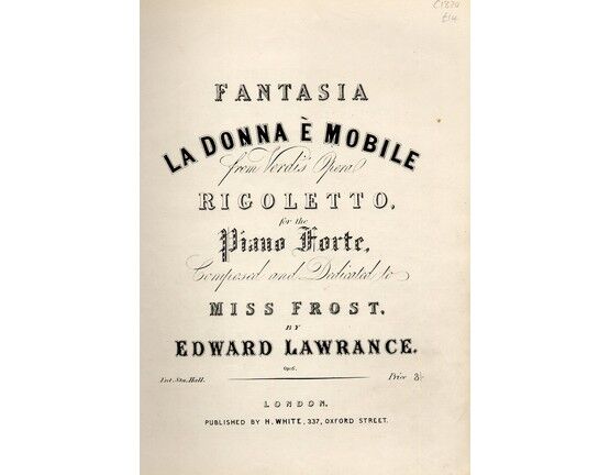 5659 | La Donna e Mobile, fantasie from Verdi's opera "Rigoletto"