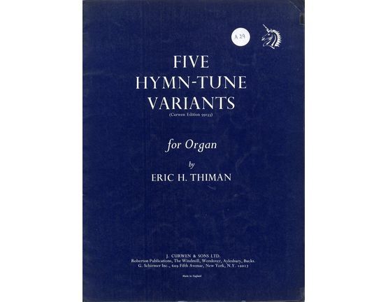 575 | Five Hymn Tune Variants - for Organ - Curwen Edition 99133