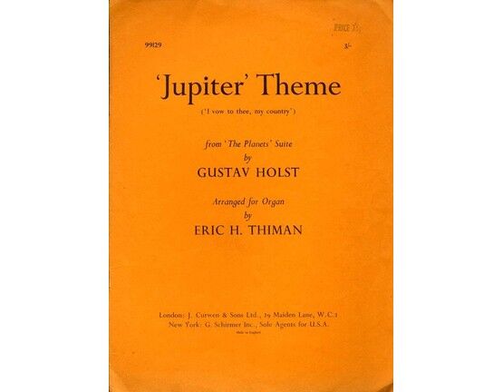 575 | 'Jupiter Theme' (I Vow to Thee My Country) - For Organ