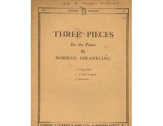 575 | Sprankling - Three Pieces for the Piano - For Piano - Curwen Edition No. 8916
