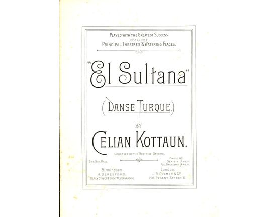 5752 | El Sultana (Danse Turque) for Piano