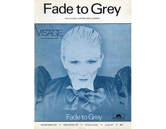 58 | Fade to Grey - Recorded by Visage - For Piano and Voice with Guitar symbols