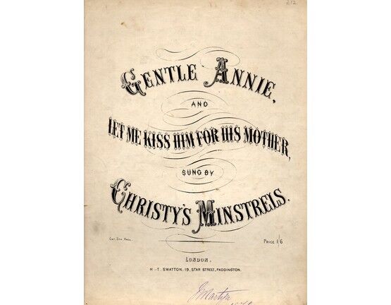 5818 | Gentle Annie and Let me Kiss him for his Mother, sung by Christy's Minstrels