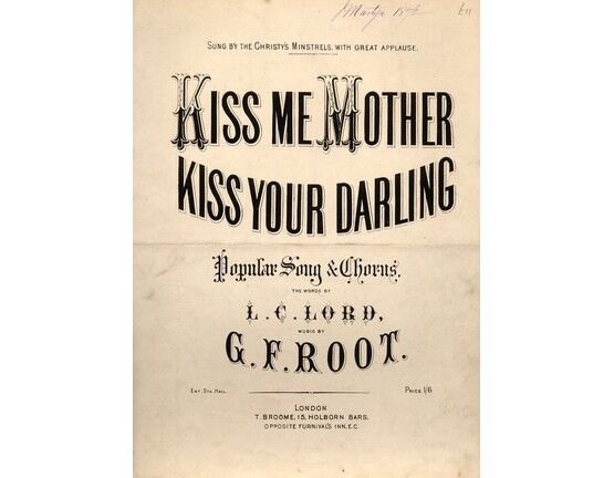 5819 | Kiss Me Mother, Kiss your Darling, sung by Christy's Minstrels