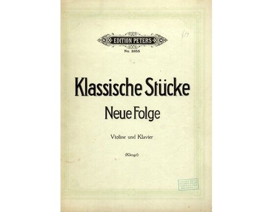 5870 | Klassische Stucke - For violin and piano with seperate violin part - A selection of tunes