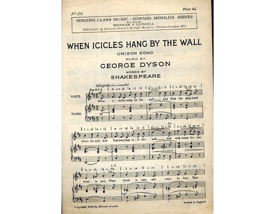 5903 | When Icicles Hang by the Wall - Unison Song