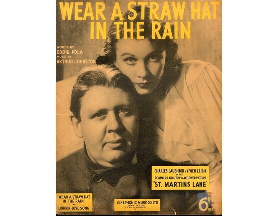 5912 | Wear a Straw Hat in the Rain from "St Martins Lane" - featured by Charles Laughton and Vivien Leigh
