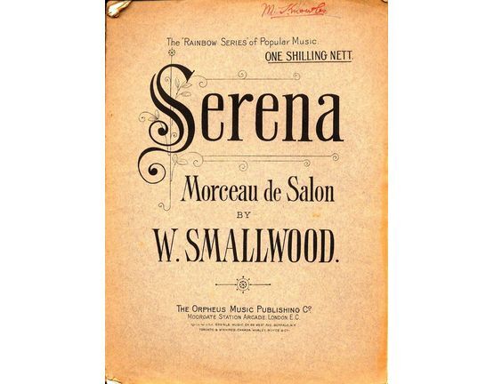 5944 | Serena - Morceau de Salon - The Rainbow Series of Popular Music No. 6