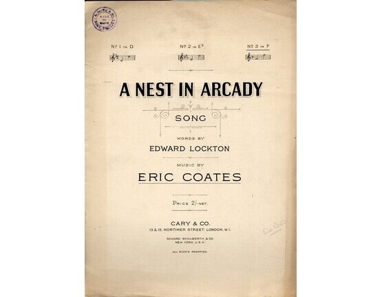 5957 | A Nest in Arcady - Song in the key of F Major for High Voice