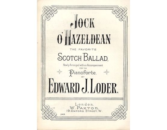 5982 | Jock O'Hazeldean, Scotch ballad