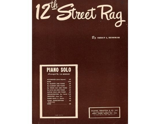 6004 | 12th Street Rag - Piano Solo