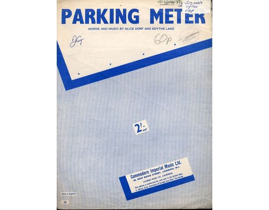 6059 | Parking Meter - For Piano and Voice