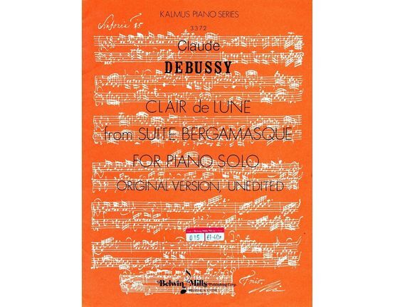 6089 | Clair de Lune (Moonlight) - From Suite Bergamasque - Original Version