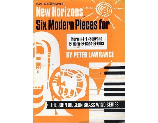6091 | New Horizons Six Modern Pieces for Horn in F , E flat Soprano, E flat Horn, E flat Bass and E flat Tuba - The John Ridgeon Brass Wind Series - Piano A