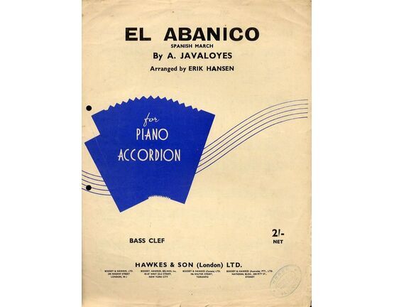 6105 | El Abanico - Spanish March  for Piano Accordion with chord symbols