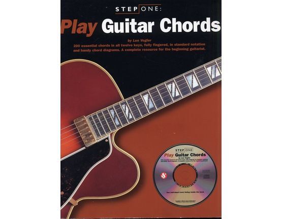 6144 | Step One Play Guitar Chords - 200 essential chords in all twelve keys, fully fingered, in standard notation and handy chord diagrams. A complete resou
