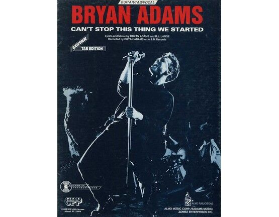 6157 | Can't stop this thing we Started - Featuring Bryan Adams - Guitar - Tab - Vocal