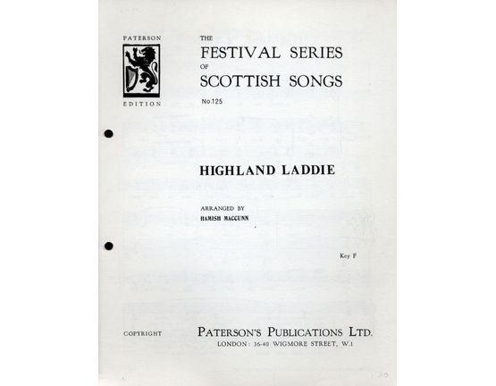 6173 | Highland Laddie - The Festival Series of Scottish No. 125 - Key of F